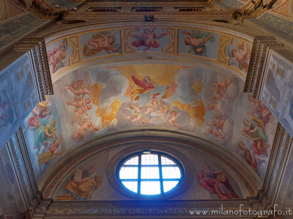 Legnano (Milan, Italy) - Vault of the chapel of the Immaculate (alias of the Assumption) in the Basilica of San Magno